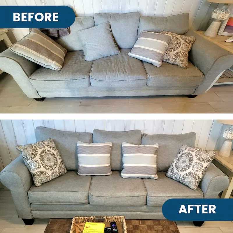 HCC – Couch – Before and After Sofa Upholstery Cleaning by Horry Carpet Cleaning & Restoration in Myrtle Beach, SC