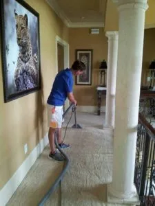 Horry Carpet Cleaning Horry Carpet Cleaning Myrtle Beach - upstairs hallway carpet being cleaned
